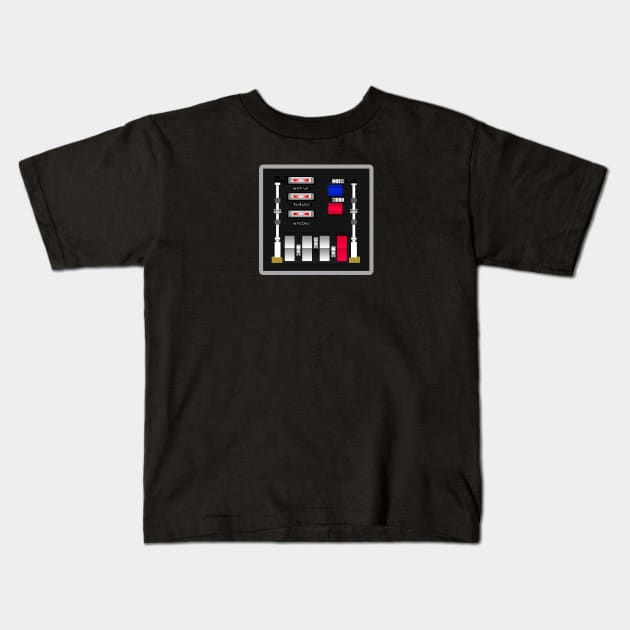 Vader Control Panel Kids T-Shirt by geeklyshirts